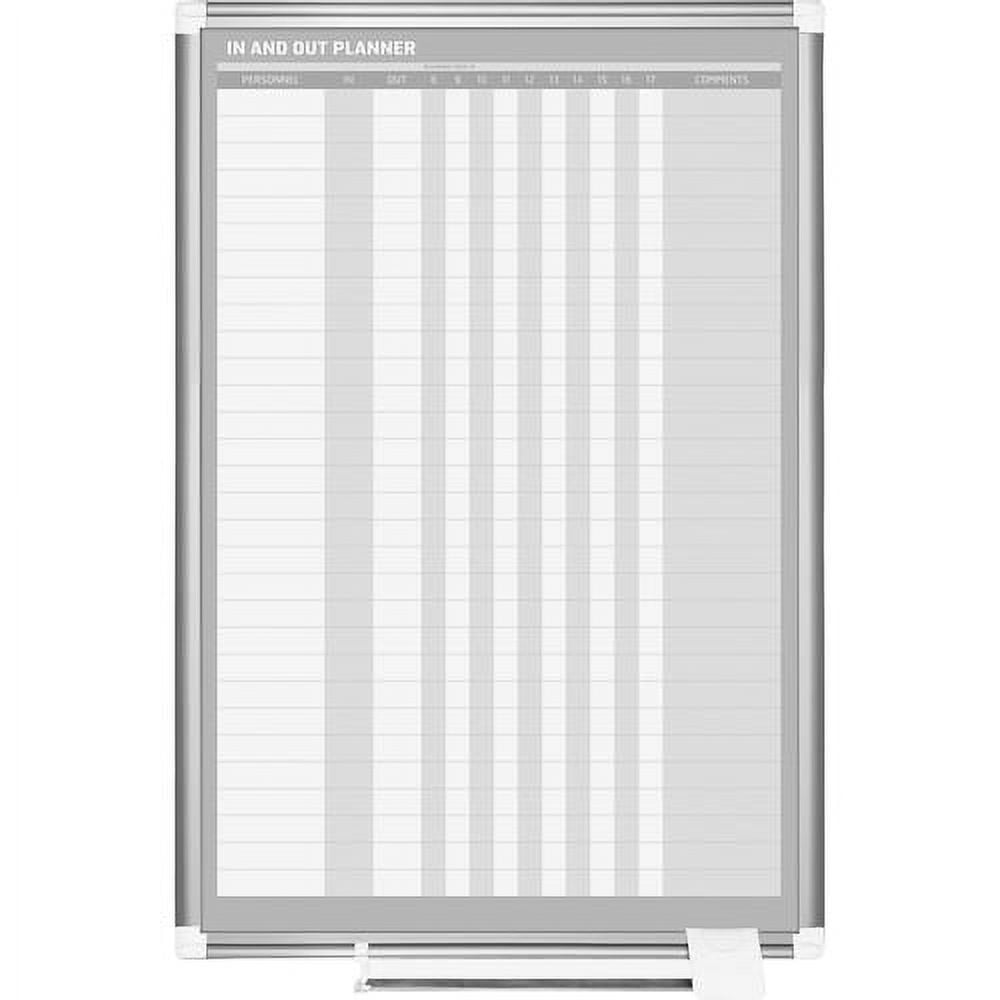 MasterVision In/Out Magnetic Dry-Erase Board, Vertical Format, 36" X 24", Aluminum Frame