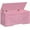 Pink, variant on Hobo Storage Bench, 39.4" Retro Wooden Storage Chest with U-Shaped Cut-Out Pull, Safety Hinge, Supports 220 lb and Easy Assembly for Toy Box Organizer (Pink) PK771CW01