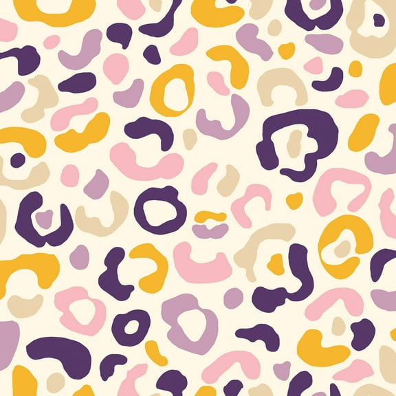 Aelfie Multi Purple Leopard Spots Peel & Stick Wallpaper