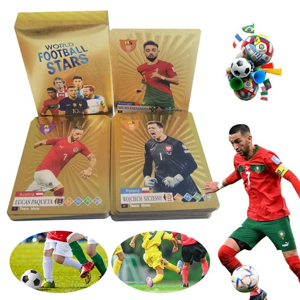Tarjetas Fútbol 55 Uds. Tarjetas Fútbol Sin Repeticiones para Y Adultos (dorado)