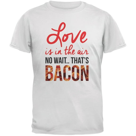 Love, No Wait.. Bacon White Youth T-Shirt - Youth Small