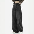 thumbnail image 3 of EMMIOL Wide Leg Jeans for Women Mid-Low Waist Baggy Boyfriend Jeans Y2K Vintage Denim Pants with Pockets, 3 of 7