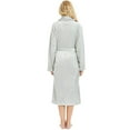 thumbnail image 2 of HEARTNICE Womens Fleece Robes, Plush Long Bathrobe Soft Warm Robes,(Light Grey,2XL-3XL), 2 of 5