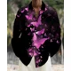 thumbnail image 1 of Camisa de manga larga de un solo pecho de alta calidad para hombre de moda social Camisa nueva con estampado de mariposa para hombre Top de estilo de diseñador callejero, 1 of 6