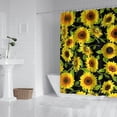 thumbnail image 2 of Waterproof Cute Sunflower Shower Curtain 72x72 Inch Boho Style Polyester Unique Shower Curtain for Bathroom Hotel Home Decor with 12 Plastic Hooks, 2 of 5