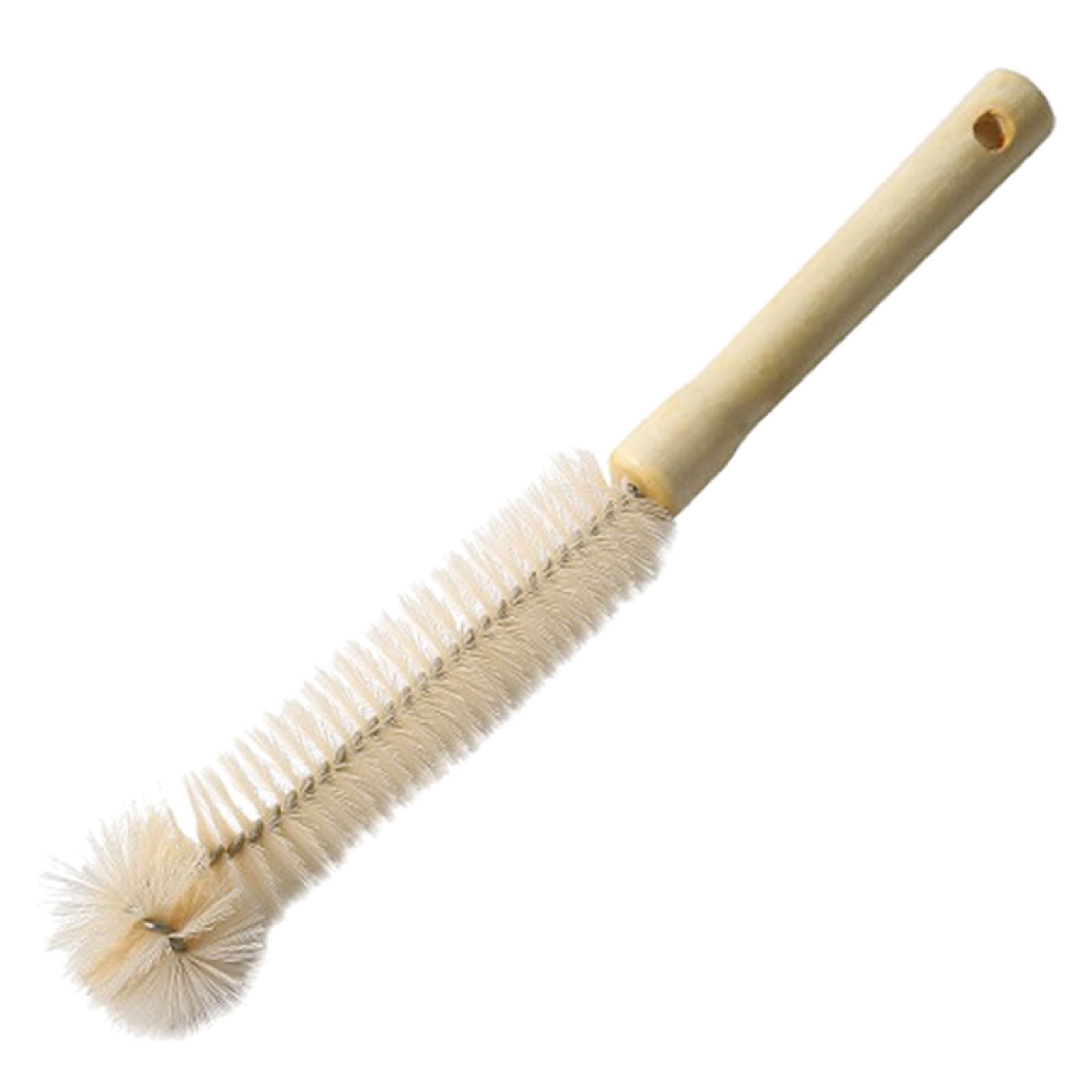 Bottle Brush Cleaner Long Wooden Handle Water Bottle Cleaning Brush Natural Bristle Kitchen Scrub Bottle Brush for Narrow Neck Beer Bottle, Baby Bottle, Sports Bottle