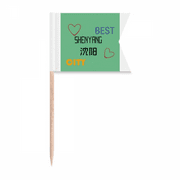 Provincial Capital Shenyang Toothpick Flags Labeling Marking for Party Cake Food Cheeseplate