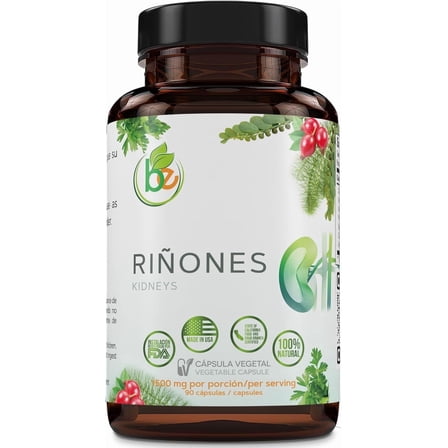 Kidney(Riñones)& Bladder Wellness Support–100% Natural Supplement W/Chanca Piedra, Horsetail & Cranberry Supplement,Magnesium & Vitamins B6, B12, C & D–Botanical & Mineral Herbal Blend–by BexpertsUSA