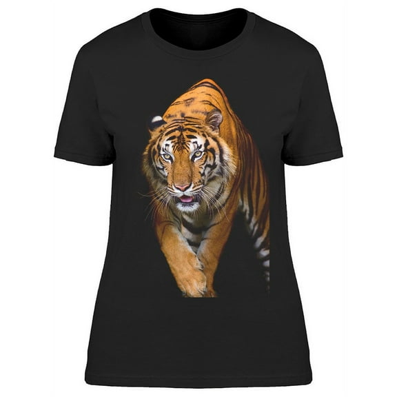 Smartprints Womens Graphic Tee - Bengal Tiger In Position - Regular Fit 100% Cotton