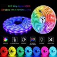 thumbnail image 2 of shiyou-Outdoor LED Strip Lights Waterproof, 300 LEDs Cuttable Sticky LED Light Strip Waterproof with IR Remote Control, Music Sync RGB LED Strip Lights Outdoor 32.8ft 10Mfor Bedroom Room Outdoors Dec, 2 of 4