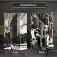 thumbnail image 2 of Handmade Canvas New York City Double-sided 6-foot Room Divider (China), 2 of 5