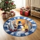 thumbnail image 5 of Alfombra Circular Navideña con Efecto Estereoscópico para La Entrada | Alfombra Multicolor de Poliéster de 60 Cm | Decoración Navideña | Alfombra Absorbente y Antideslizante para El Hogar y El Baño, 5 of 6