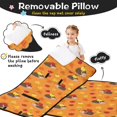 thumbnail image 3 of Hedgehog and Apple Orange Pattern Teens Toddler Nap Mat with Pillow, Sleeping Mat Bag for Preschool Daycare 59"x22", 3 of 6