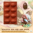thumbnail image 7 of Silicone Egg Molds Easter 2PCS, 2.4" Food Grade 3D Moulds for Vegan Deviled Eggs Peanut Filling 3D Chocolate Candy Jello Pudding Soap Gift, Oven Safe Baking Cake Kit, 7 of 7