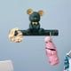 thumbnail image 4 of Perchero de pared con forma de oso, organizador de estatuas para puerta, baño, chaqueta y llaves verde, 4 of 8