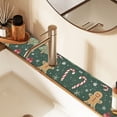 thumbnail image 2 of Yayeee Faucet Mat for Kitchen Sink 30" Diatomite Long Splash Guard Pad, Christmas Gingerbread, 2 of 7