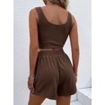 thumbnail image 3 of EASYBRAUS Women Sleeveless Knit Top and Pants Set Summer 2025 Sweet Casual Solid Color Outfit S-XXXL, 3 of 5
