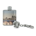 thumbnail image 2 of New York City NY Word Skyline Stainless Steel 1oz Mini Flask Key Chain, 2 of 4