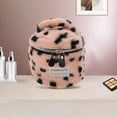 thumbnail image 5 of Unique Bargains 1 Pc Leopard Print Drawstring Makeup Bag for Vacation Business Travel Plush Pink, 5 of 5