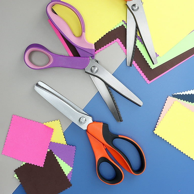 Sewing Pinking Scissors, Pinking Shears for Fabric Cutting, Fabric Shears,  Craft Scissors Decorative Edge, Decorative Cutter Scissors, Professional