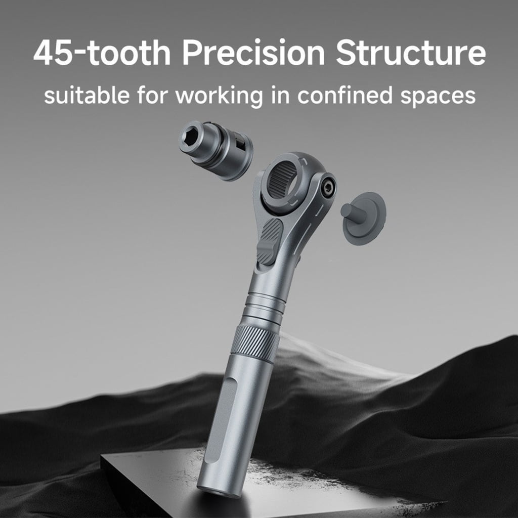 40 in 1 Ratcheting Screwdriver Set with 180 Degree Rotating Head & Magnetic Bit Suitable for Tight Space Vehicle Repair