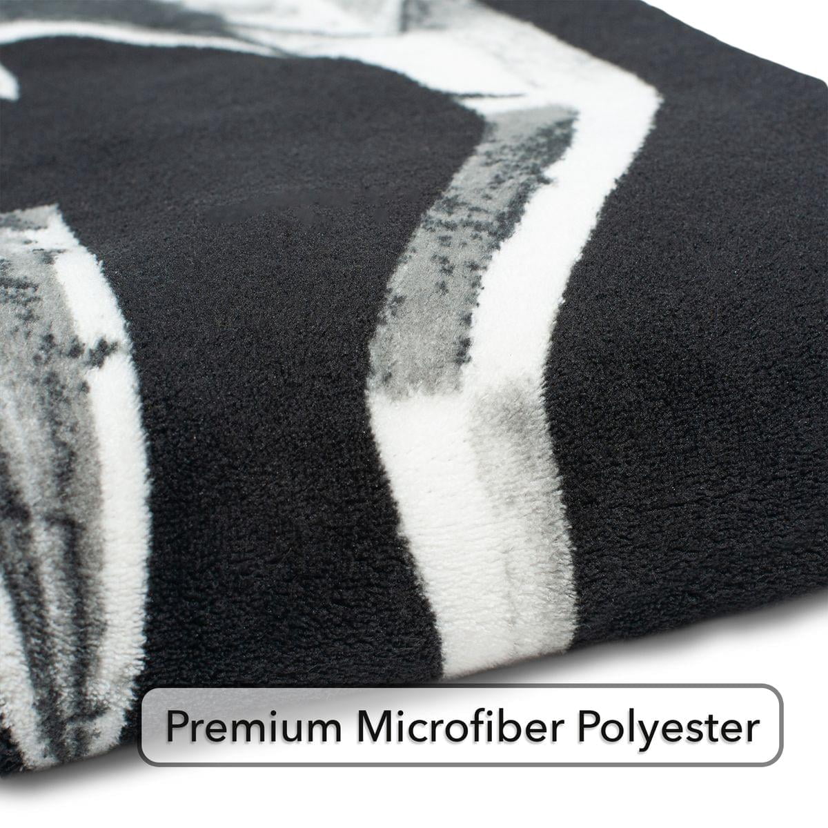Skyrim Dragon Emblem Fleece-Decke, 114,3 X 152,4 Cm – Offiziell Lizenziert, Schwarz Mit Silbernem Drachen