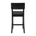 thumbnail image 5 of Linon Torino Full Back Wood Counter Stool, 24" Seat Height, Black Finish with Dark Brown Fabric, 5 of 9
