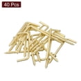 thumbnail image 3 of Uxcell Right Angle Hooks, 40Pcs 2" L Shaped Screw Hooks Screw in Hooks, Right Angle Metal Screw Hooks , Gold, 3 of 7