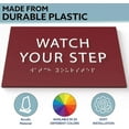 thumbnail image 4 of 6" X4" Watch Your Step Sign- Tactile Graphics Grade 2 Braille Text | ADA Compliant Modern Utility Wall Mount Plastic Signs For Schools, Offices, Businesses, Apartments & Restaurants, 4 of 7