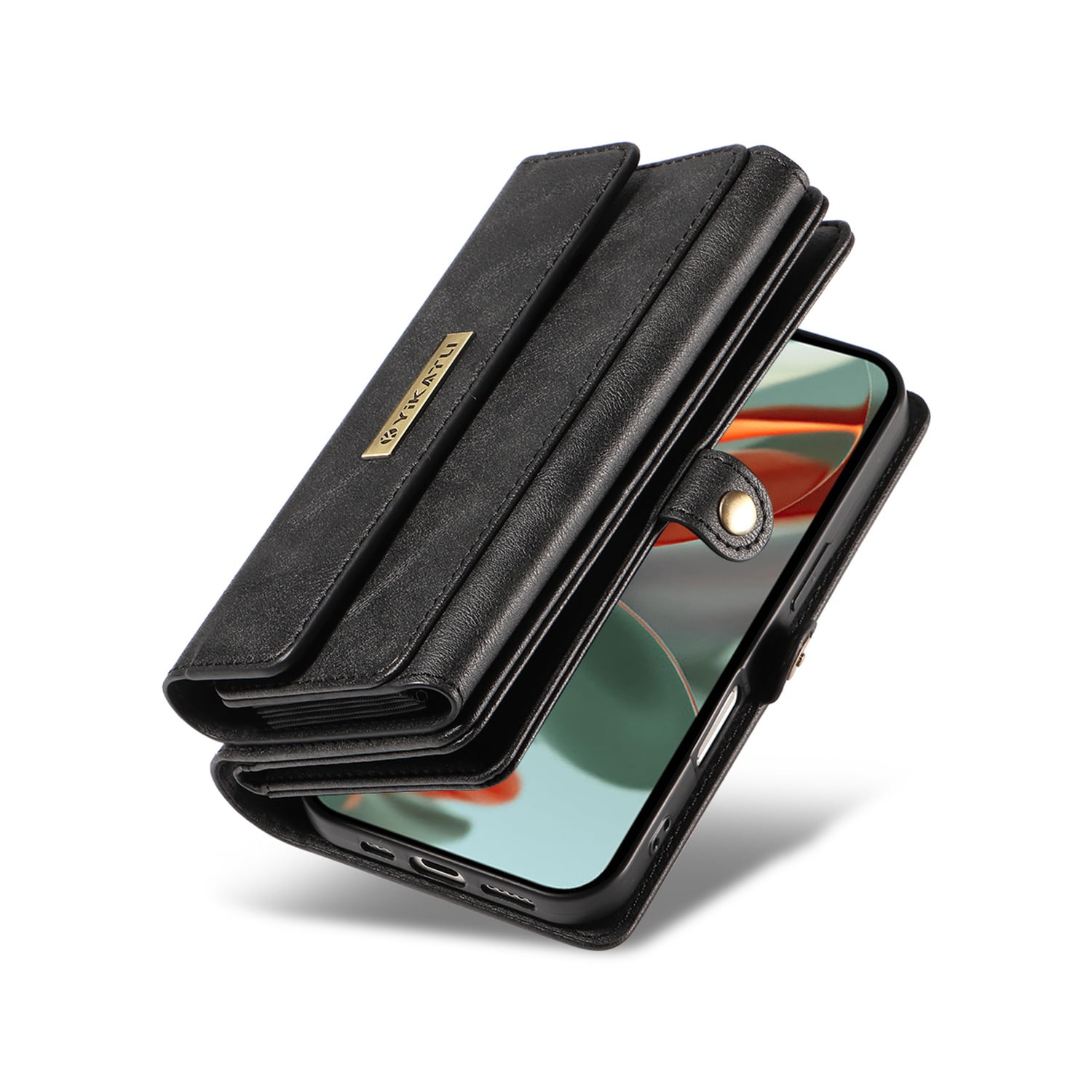 TECH CIRCLE Crossbody Phone Case for Google Pixel 8 with Flip Wallet, RFID Blocking, Compatible with Wireless Charging, PU Leather Heavy-Duty Protective Fold Stand Case, Black