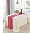 thumbnail image 3 of Ksopiavobs 2 Pack Cheesecloth Table Runner 35 x 118 Inches Gauze Table Runner 10Ft Boho Rustic Decorations for Wedding Decor Reception Bridal Shower Holiday Party, Fuchsia, 3 of 7