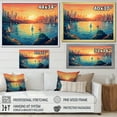 thumbnail image 4 of Designart "Sunset Coastlines Sydney Harbor I" Coastal Framed Wall Art Decor - Coastal Blue Coastal Port Entryway Framed Wall Art, 4 of 6