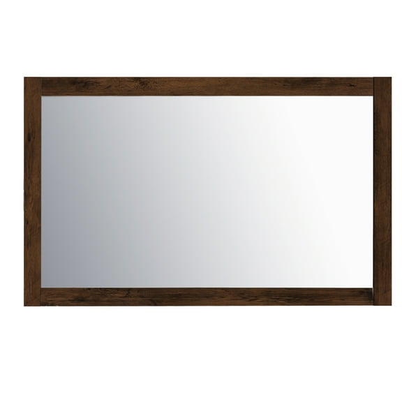 Eviva Sun 42" Rosewood Full Framed Bathroom Wall Mirror