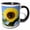 Black/White, variant on 3drose, California, Santa Barbara, Sunflower with Bees - Us05 Sav0031 - Savanah Stewart, 11oz Two-tone Yellow Mug