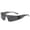 Black, variant on Polarized Sunglasses Women Unisex Rimless Punk Style with Modern Tile Design for Colorful Fashion Eye