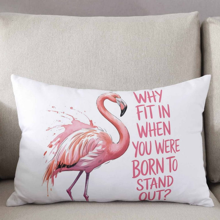 Lumbar Pillow Pink Flamingo Throw Pillows Pink Flamingo Throw