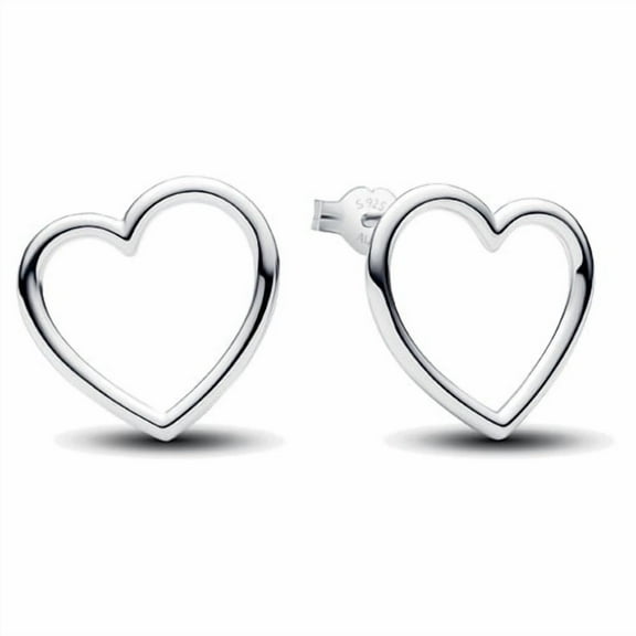 Pandora Front-facing Heart Stud Earrings