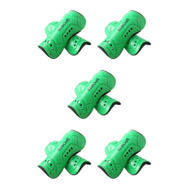 Baohd Durable Construction Calf Protector For Adult Soccer Training Adjustable Protective Leg Sleeves teen green 5Set