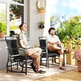 thumbnail image 2 of Outsunny Outdoor Glider Bench with Coffee Table, Black, 2 of 10