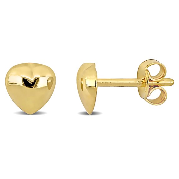 Everly Women's Heart 14k Yellow Gold Stud Earrings