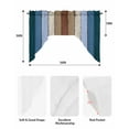 thumbnail image 6 of Blue Brown Kitchen Curtains Swag Valance for Windows/Bathroom/Cafe, Farmhouse Wood Grain Vintage Vertical Striped Rod Pocket Drape Panel Swag Curtains Valance for Bedroom/Living Room 56"x36", 6 of 6