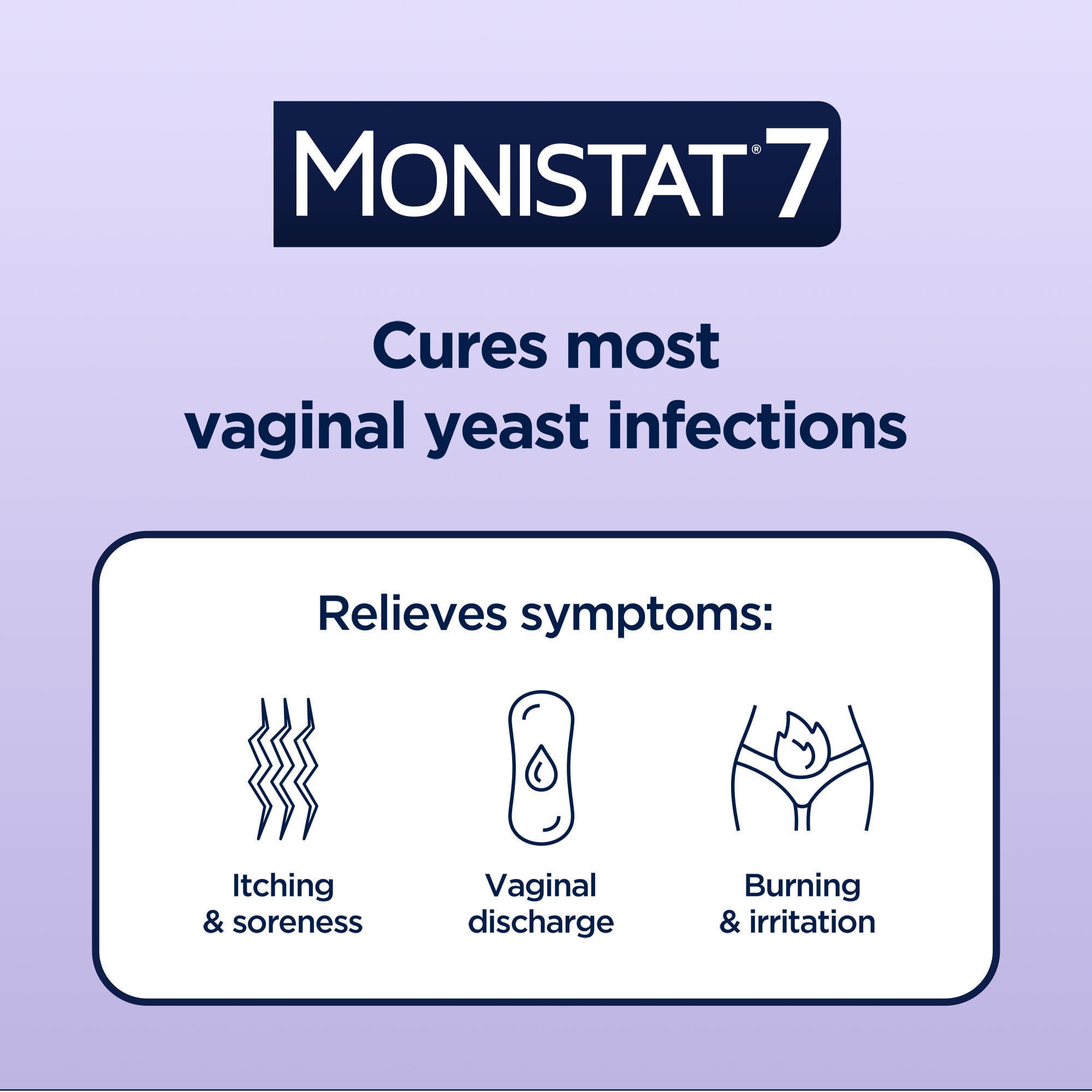 Monistat 7 Day Yeast Infection Treatment, 7 Disposable Miconazole Cream Tubes & External Itch Cream