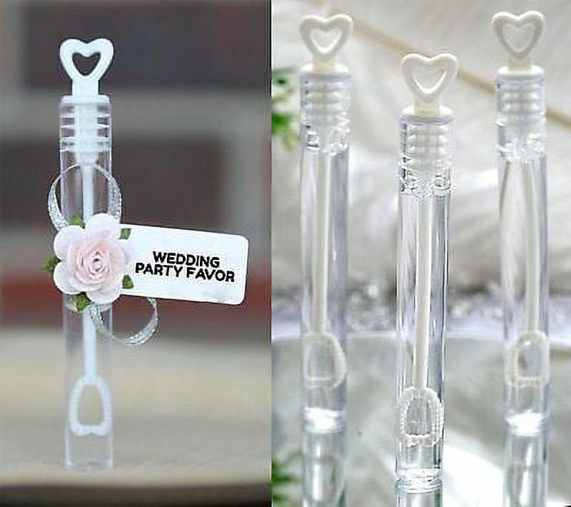 40 Pack Mini Heart Bubble Wands  Great Wand Bubbles Party Favors For Weddings - image 3 of 7