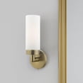 thumbnail image 2 of Livex Lighting Aero 1-Light Glass/Metal Single Sconce in Antique Brass, 2 of 11