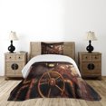 thumbnail image 4 of Ambesonne Industrial Quilted Bedspread Set 2 Pcs, Steam and Pressure Art, Twin Size, Dark Orange Umber, 4 of 5