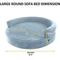thumbnail image 2 of Deluxe Orthopedic Memory Foam ROUND Sofa Lounge Dog Bed - Large - Grey, 2 of 8