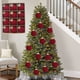 thumbnail image 5 of ¡Ganga del Día!, 12 piezas de bolas navideñas de terciopelo flocadas, adornos de bolas de plástico para árbol de Navidad, adornos colgantes decorativos para árbol de Navidad de 2,4 pulgadas Akmoler, 5 of 7