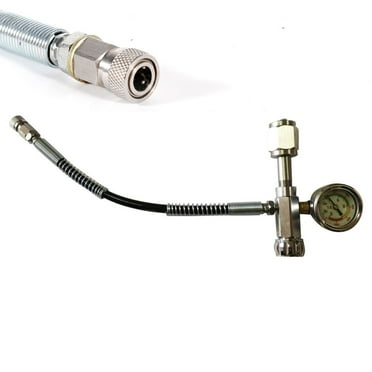 YIYIBYUS Paintball Fill Station Kit SCBA Fill Station Charging Adapter Inflation Valve Kit with 24 Inch Hose 0-6000 PSI