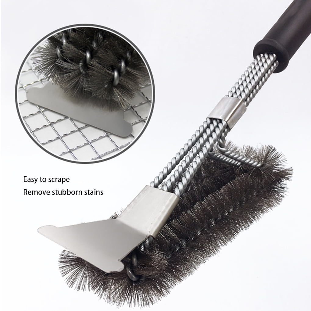 18" BBQ Cleaner Stainless Steel Wire Bristles Grillers Grill Brush