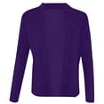 thumbnail image 6 of Blazers for Women Business Casual Cropped Blazer Jackets Dressy Open Front Cardigans Long Sleeve Notch Outerwear, Purple (4X-Large), 6 of 7